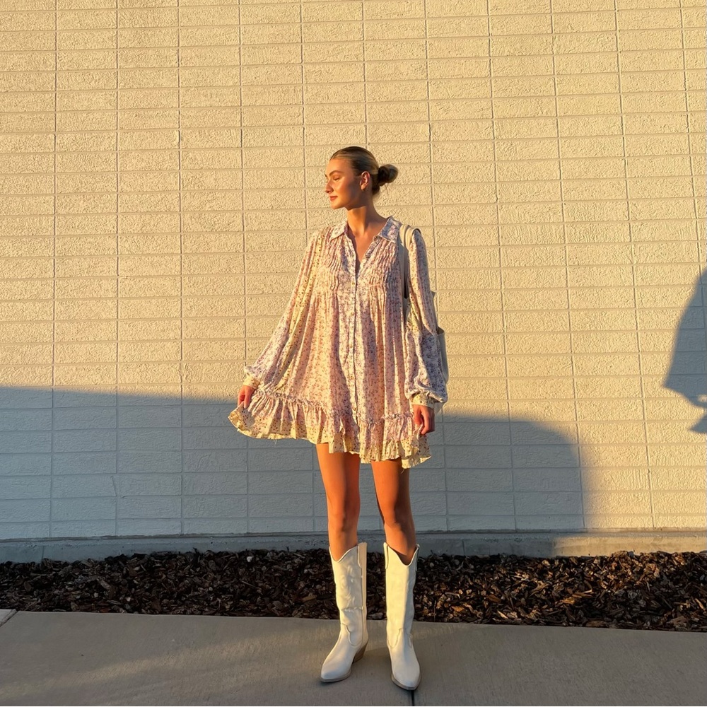 Free People Lost In You Printed Tunic Dress